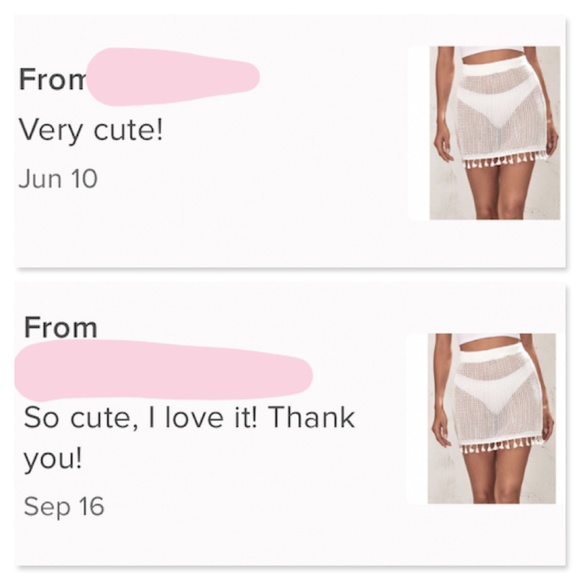 Tassel Detail White Knit Cover Up Mini Skirt - Picture 7 of 12